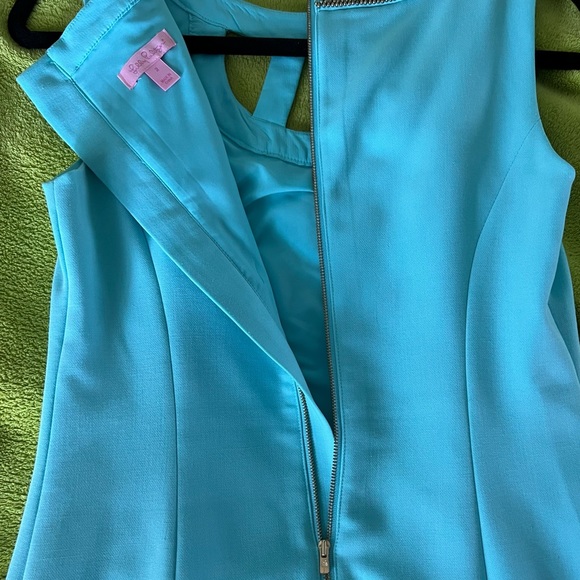 Lilly Pulitzer Women’s Sky Blue Mary Jane Lane Shift Dress with Cut Out - Picture 13 of 15